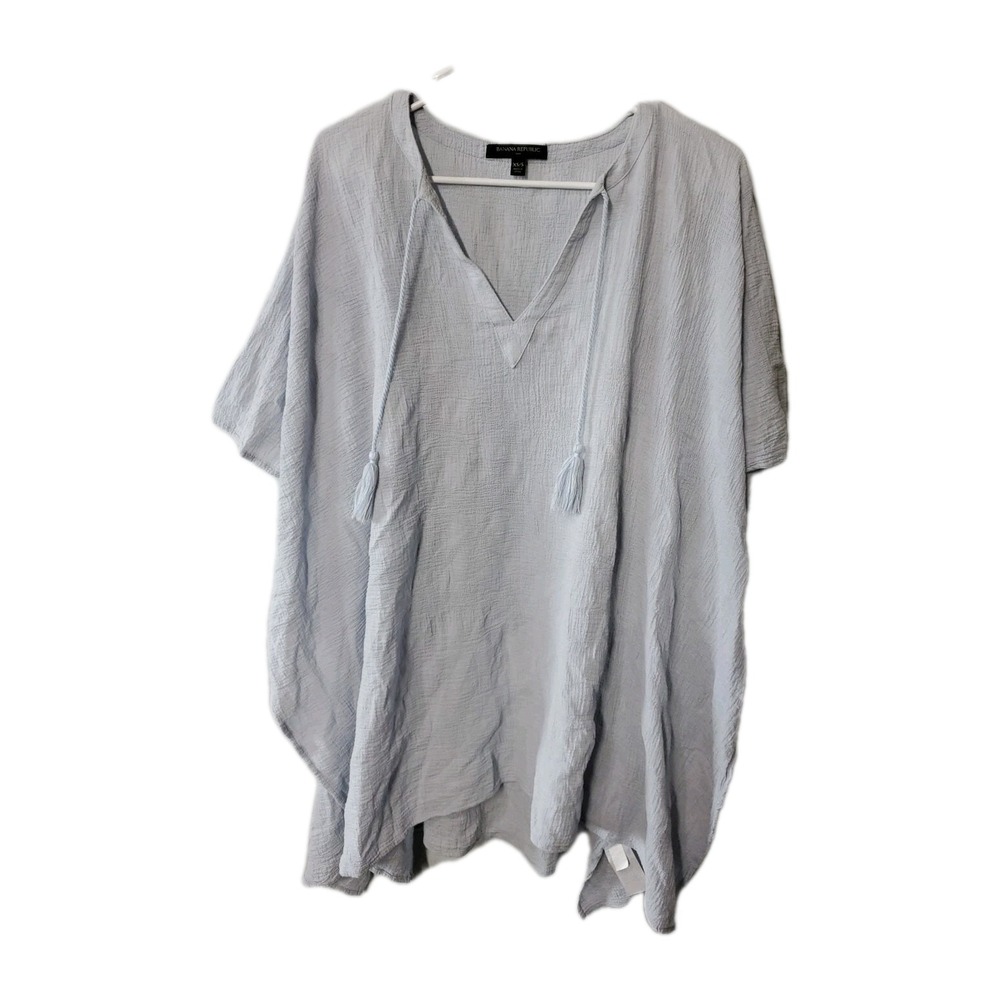 Banana Republic 100% Cotton Lightweight Light Blue Oversize Tunic Sz XS/S